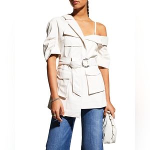 CINQ À SEPT Katie Faux Leather Jacket sz 6